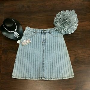 Light Blue Wash Denim Skirt